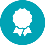 Badge Blue circle icon